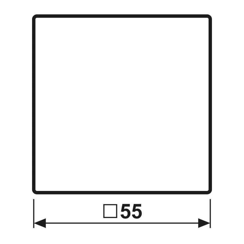 Jung Wippe für KNX Taster 1fach, Thermoplast lackiert, Serie A, graphitschwarz matt A101BFSWM