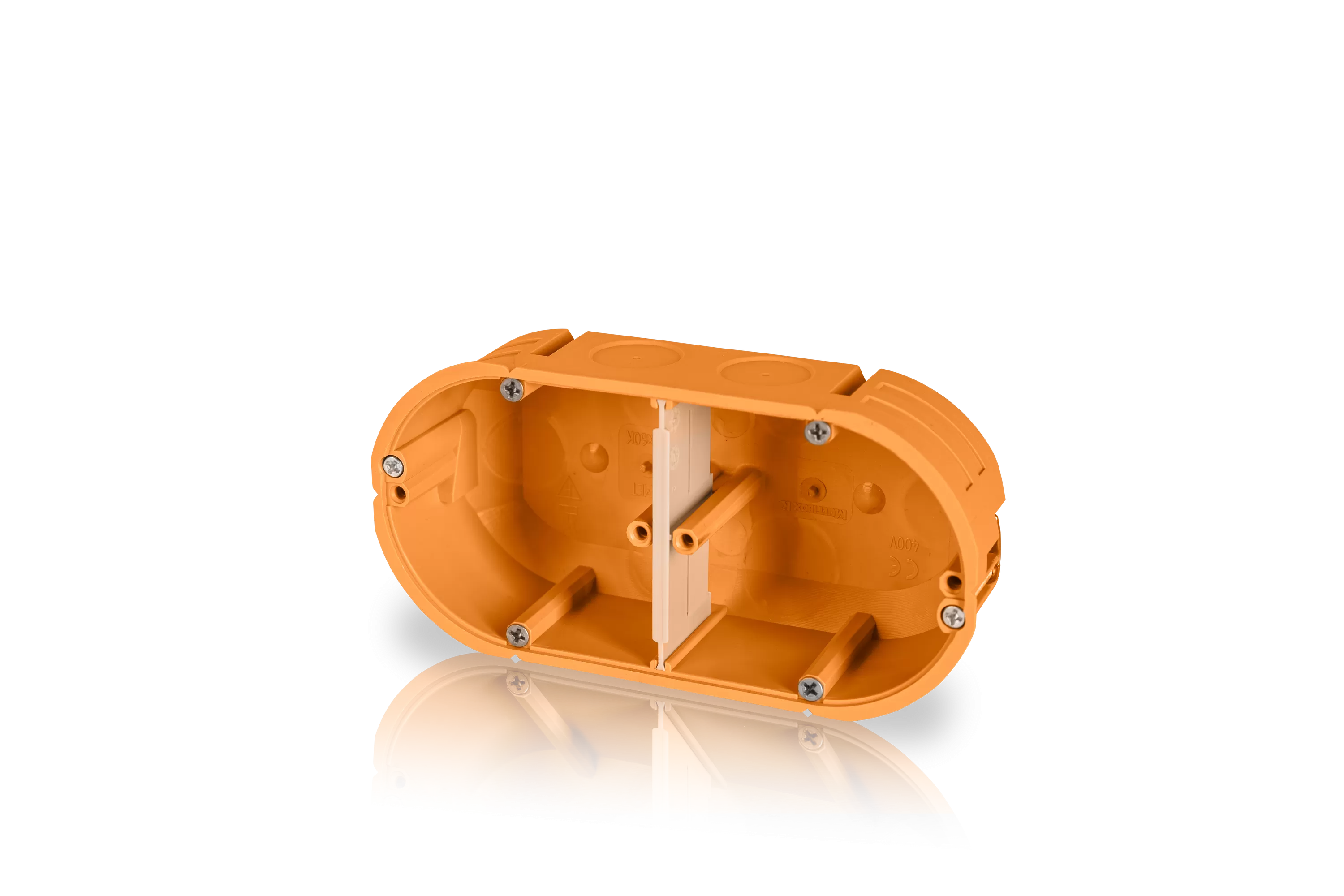f-tronic HW Gerätedose massiv HW20F, 2-fach, 2x Ø 68mm, t=45mm 7350153