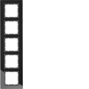 Berker Rahmen 5fach B.7 Glas schwarz 10156616
