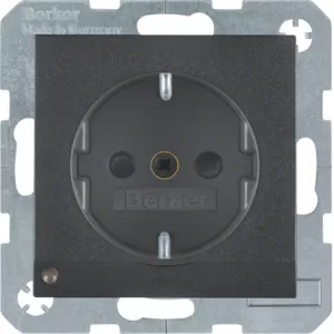Berker Steckdose SCHUKO m LED-OL B.3/B.7 anthr 41091606