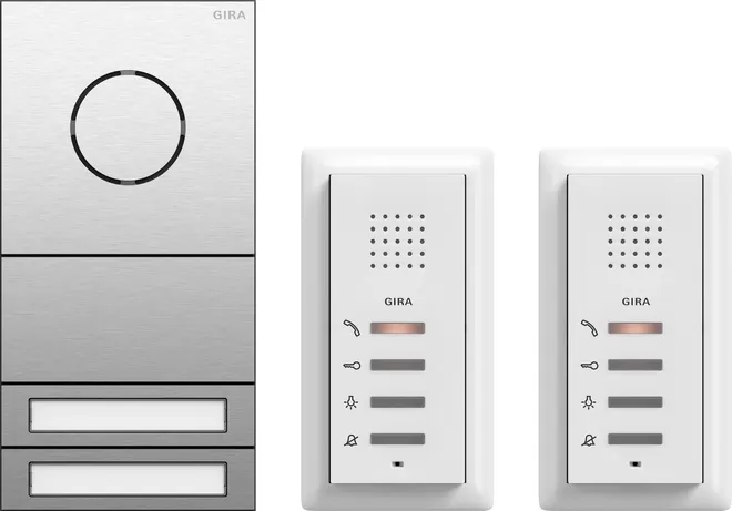 Gira ZFH-Paket Audio System 106 Edelstahl 2407000