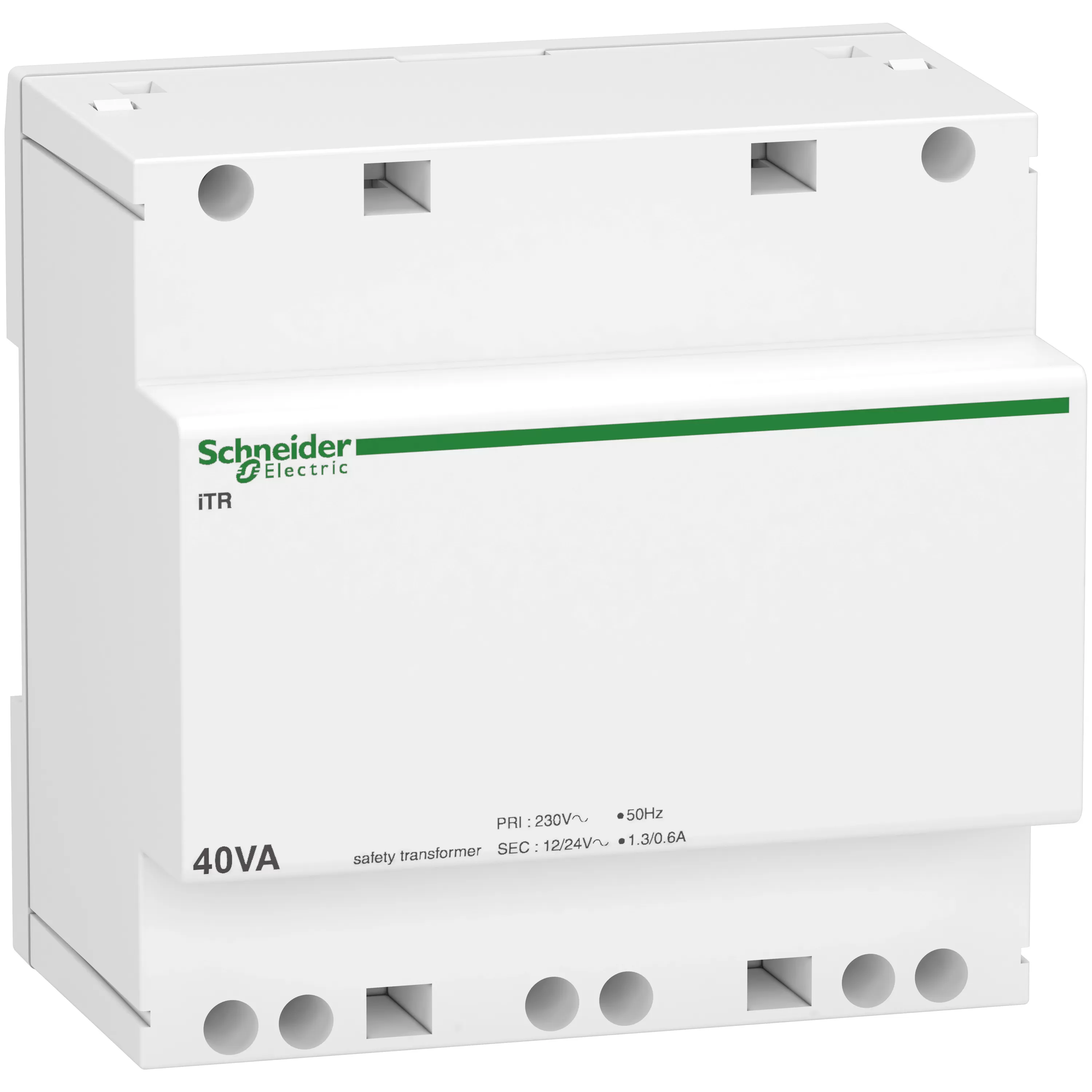 Schneider Electric Sicherheitstransformator iTR, 230V 50-60 Hz, Ausgang 12-24 V, 40VA A9A15220