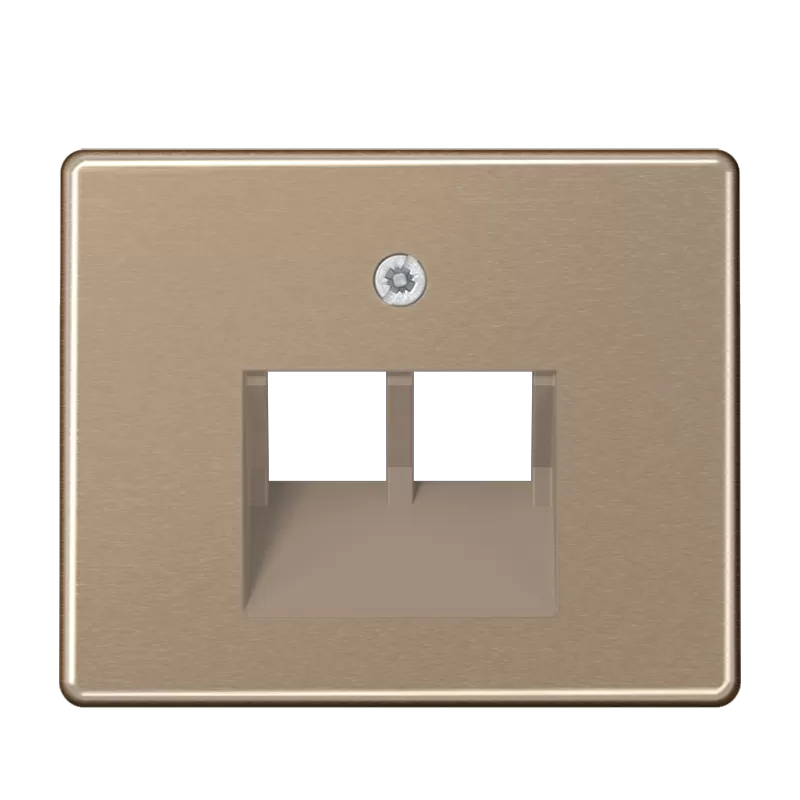 Jung Abdeckung für IAE/UAE-Anschlussdosen 2 x 8-polig, Aluminium lackiert, Serie SL, gold-bronze SL569-2UAGB