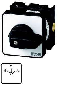 Eaton Stern-Dreieck-Schalter, T0, 20 A, Einbau, 4 Baueinheit(en), Kontakte: 7, 60 °, rastend, mit 0-Stellung, 0-Y-D, SOND 27, Abwicklungs Nr. 24 013821