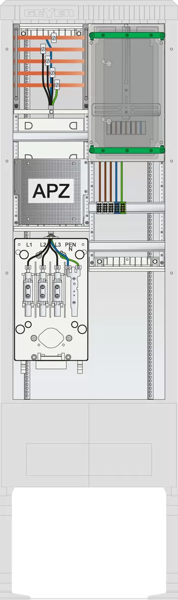 ABN Zähleranschlusssäule 1 ZP, APZ, 5pol SZ205ZA1503