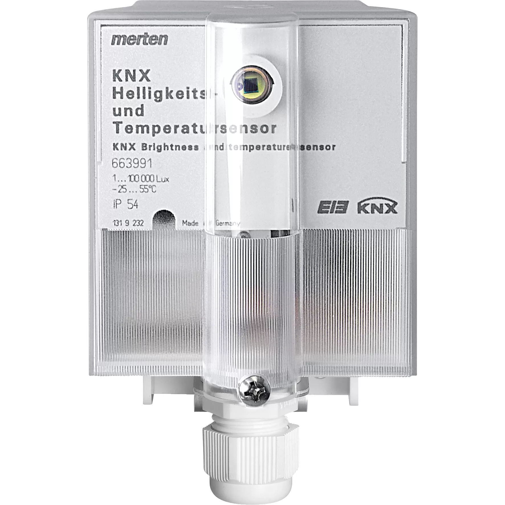 Merten KNX Helligkeits- und Temperatursensor, lichtgrau 663991