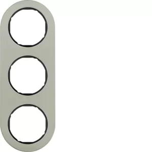 Berker Rahmen 3fach R.Classic E-Stahl schw 10132004