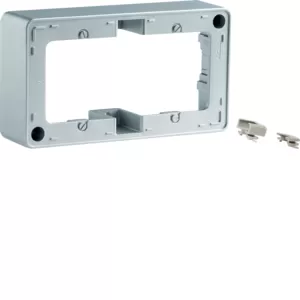 Berker Aufputz-Rahmen 2fach alu samt lackiert 10306084