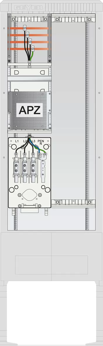 ABN Zähleranschlusssäule SAS, APZ, 4pol SZ205AL0402
