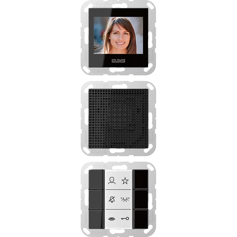 Jung Siedle In-Home-Bus Video-Innenstationen, Serie AS/A, schwarz SIVIA622SW