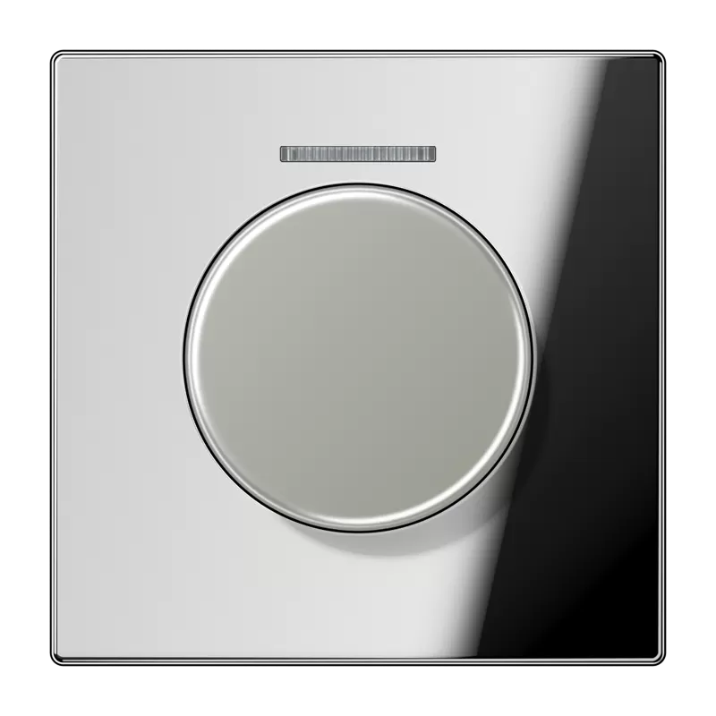 Jung Abdeckung mit Lichtleiter für KNX Drehsensor, Metall verchromt, Serie LS, glanzchrom GCR1940KO5
