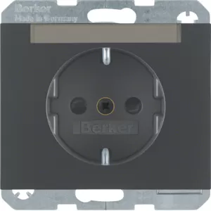 Berker Steckdose SCHUKO m BF u. erh.BS K.1 anth 47387006