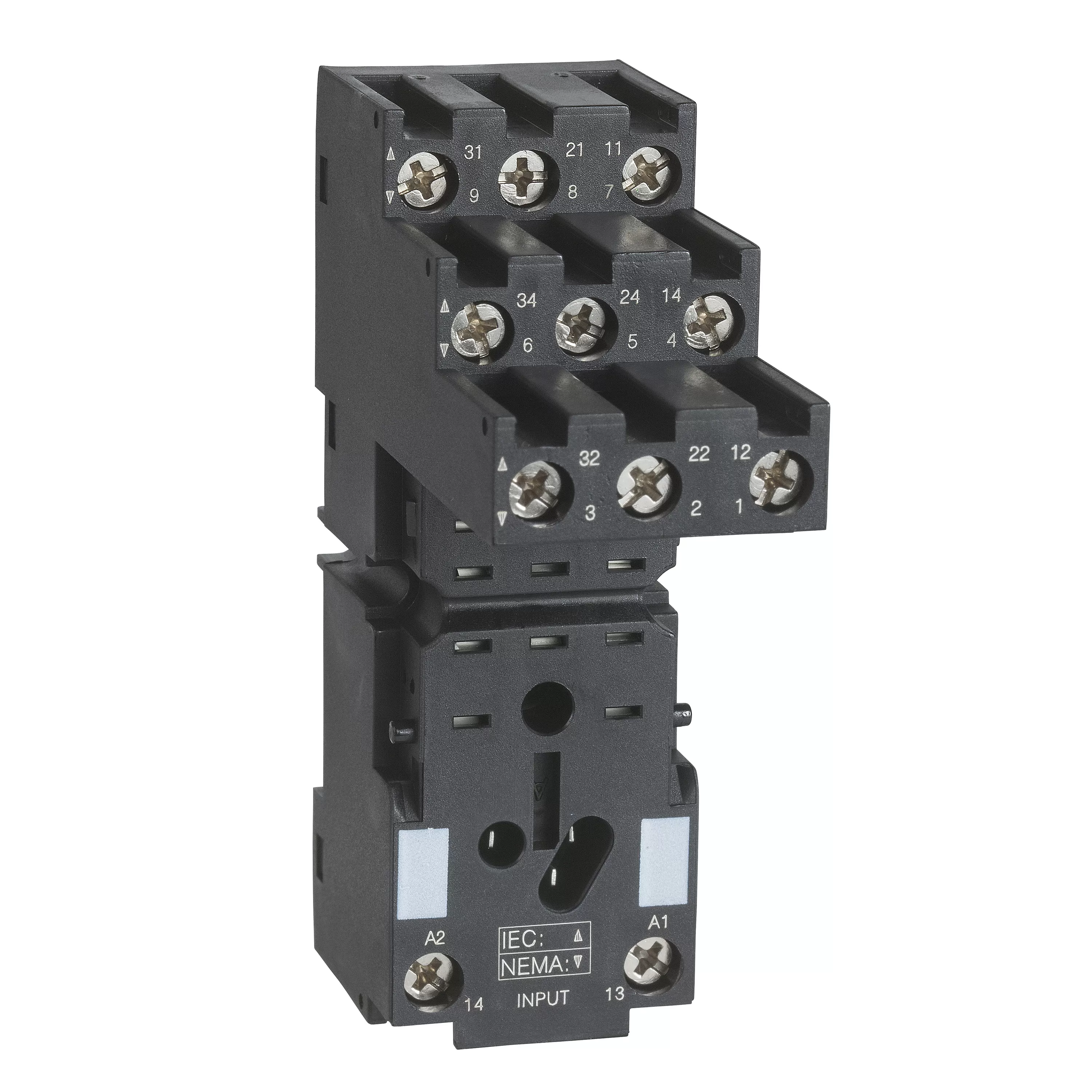 Schneider Electric Sockel für RXM, 3 polig, getrennte Kontakte, Kastenklemmen RXZE2S111M