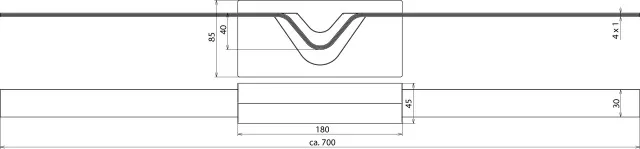 Dehn Dehnungsband 4x30x1mm L 700mm  NIRO zur Überbrückung von Dehnungsfugen 308150