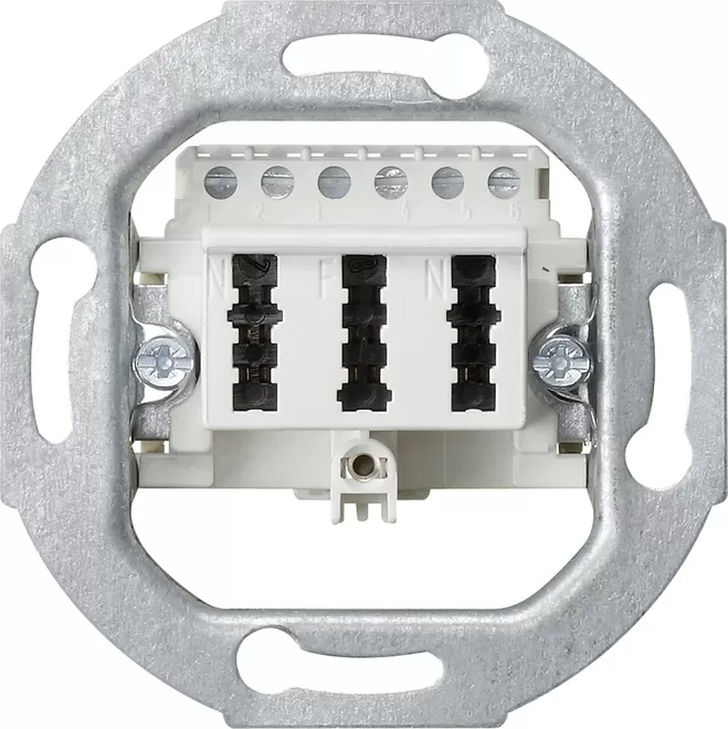 Gira TAE-Anschlussdose TAE 3 x 6 NFN Einsatz Weiß 003302