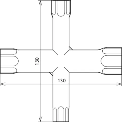 Dehn Kreuzsteckschlüssel SW 10 13 17 19 verzinkt 572000