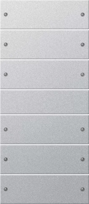 Gira Wippenset 6f (3+3) System 55 F Alu(lack.) 218626
