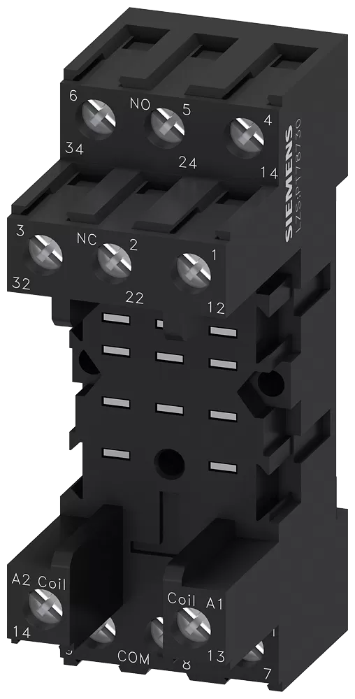 Siemens Sockel für Relais, 3 Wechslern LZS:PT78730