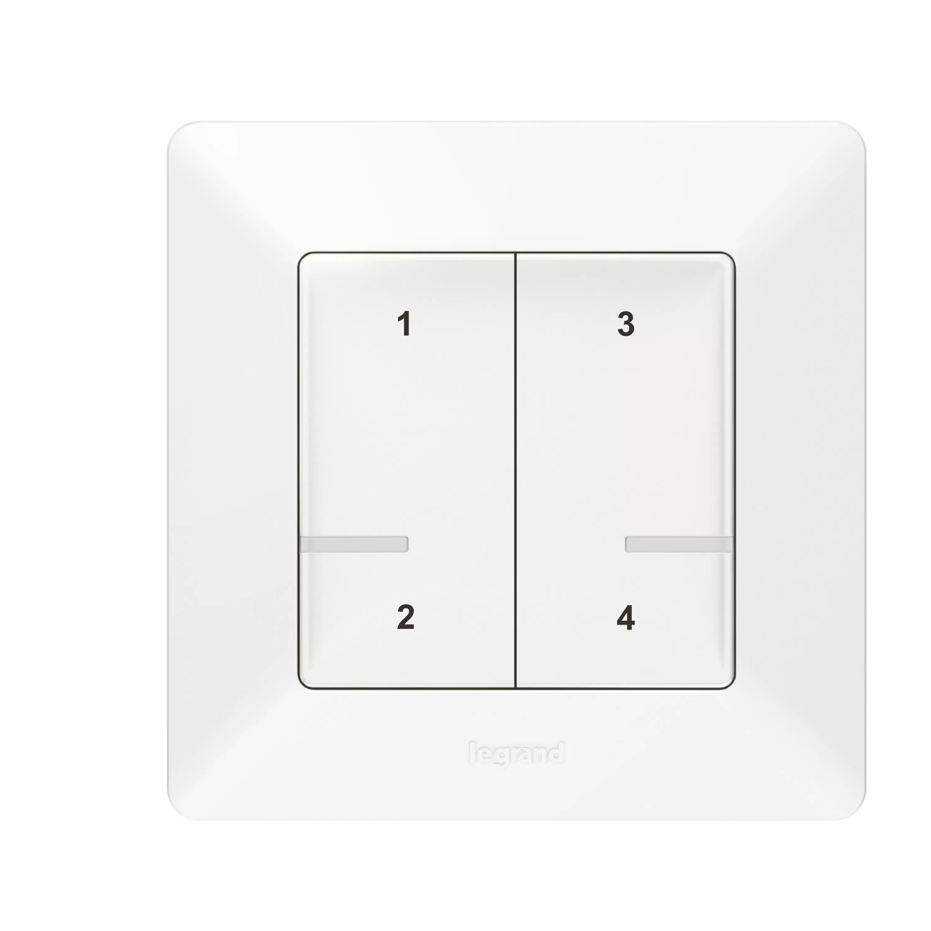 Legrand Valena Life with Netatmo Szenenschalter mit 4 Tasten, Farbe: Ultraweiss 752168