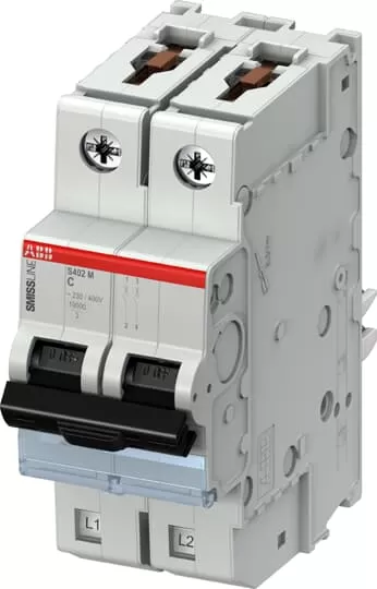 ABB S402M-C2 Leitungsschutzschalter C,2A,10kA,2P,steckbar 2CCS572001R0024