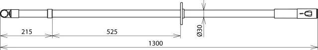 Dehn Isolierstange m. Handhabe u. Zahnk. f. Feuchtreinigungsset MS -36kV 785325