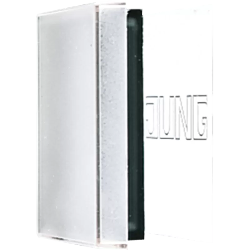 Jung Plexihaube mit Einlage, mit Schriftfeld, Serie LS, transparent LS990NAGLPL
