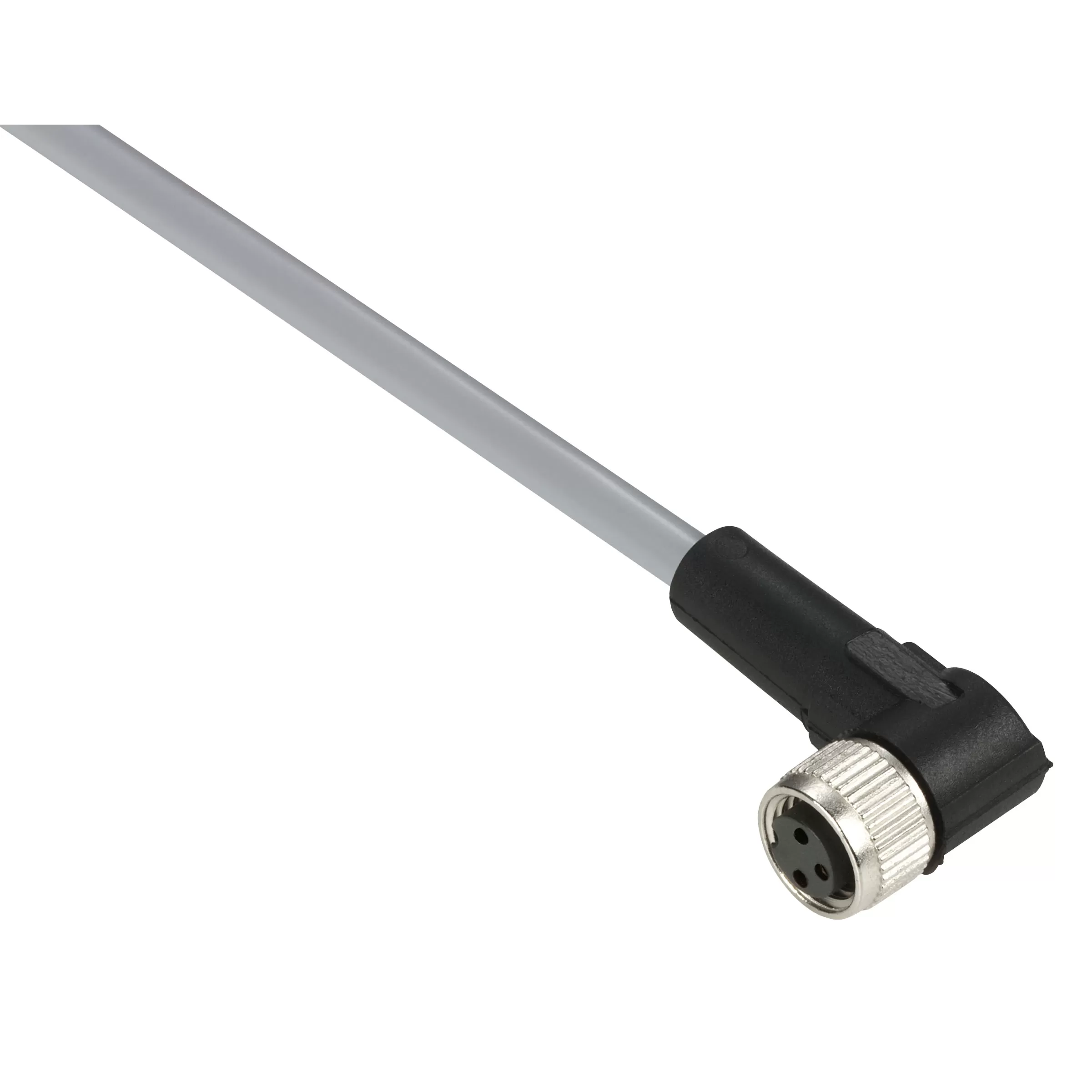Yageo XZ-Vorverdrahtete Buchse, abgewinkelt, M8, 3-polig, PVC 10m Kabel XZCPV0666L10