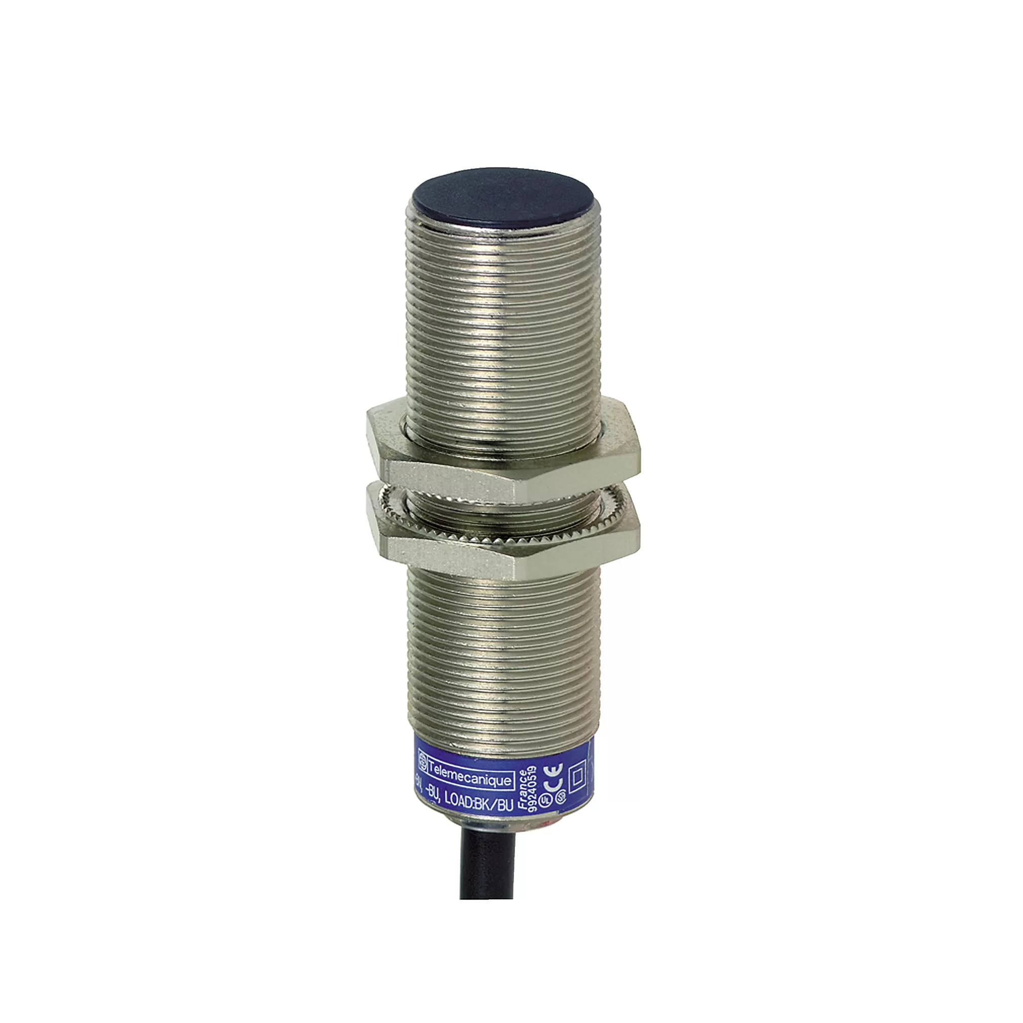 Yageo XS6-Indu. Näher.sch. M18, L62mm, Messing, Sn 8mm, 12-48 V DC, 10m Kabel XS618B1PAL10