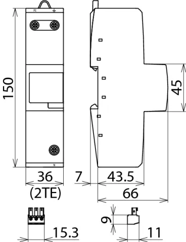 Dehn N-PE-Blitzstromableiter DEHNgap Maxi zum Einsatz für TT- und TN-Systeme 961165