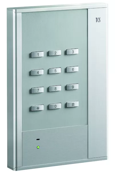 TCS Codeschloss cPAKL zur Zutritsskontrolle, für bis zu 10 Codes, AP silber AZC50000-0010