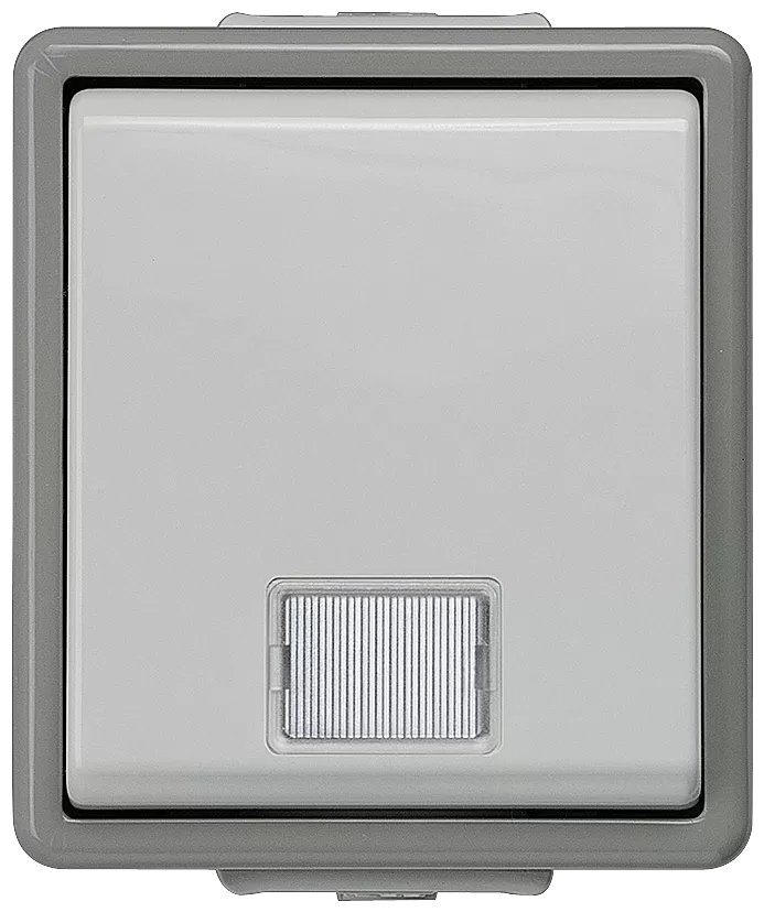 Siemens DELTA fläche IP44, AP dunkelgrau/hellgrau Kontrollschalter aus, 10A 250V 5TA4700