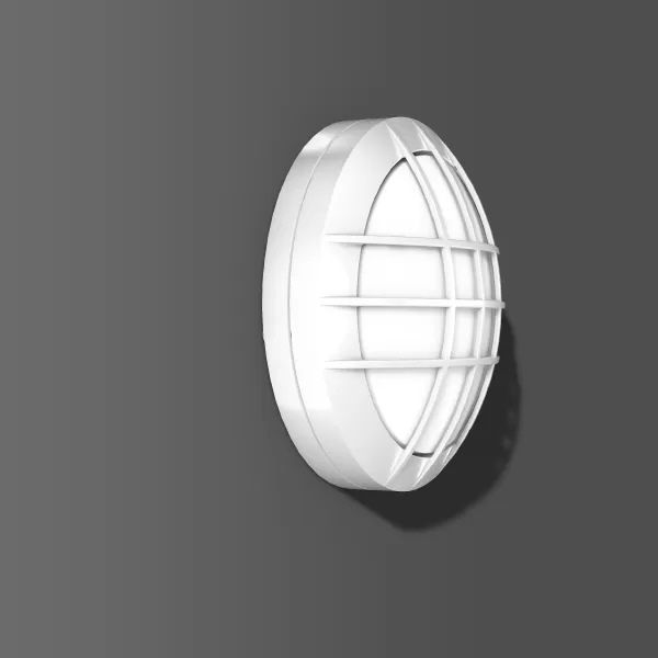 RZB Rounded Midi, 10 W, 440 lm, 840, weiß, on/off Decken- und Wandleuchten, D 268 H 100, 114°, Glas opal 582008.002