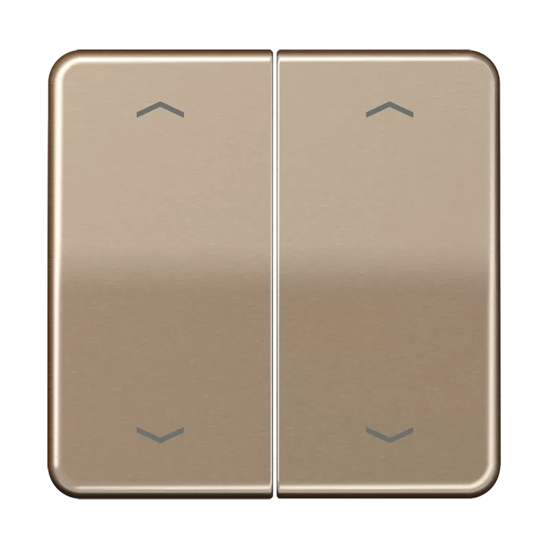 Jung Wippe 2fach, mit Pfeilsymbolen, Aluminium eloxiert, Serie CD, gold-bronze CD595MPGB