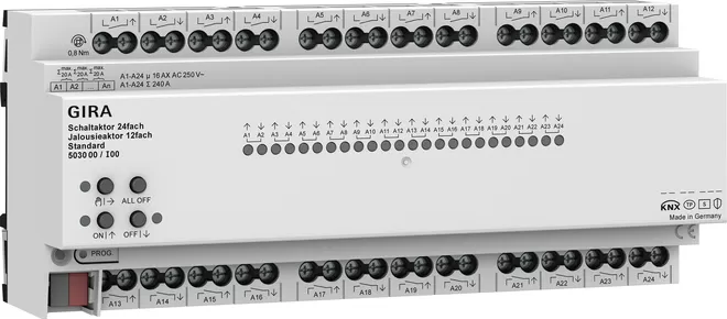 Gira Schalt-/Jal.aktor 24f/12f 16 A REG Std KNX Secure 503000