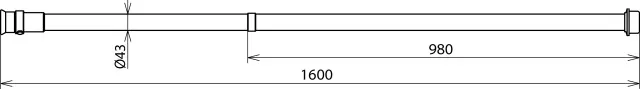 Dehn Erdungsstange-Kopfstueck L 1600mm m. Trichterkupplung SQL 769503