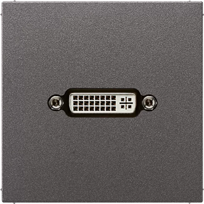 Jung Multimedia-Anschlusssystem DVI, Serie LS, anthrazit (lackiertes Aluminium) MAAL1193AN