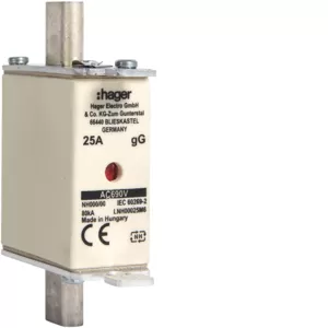 Hager NH-Sicherung NH000 gG 690V 25A K-Melder LNH00025M6