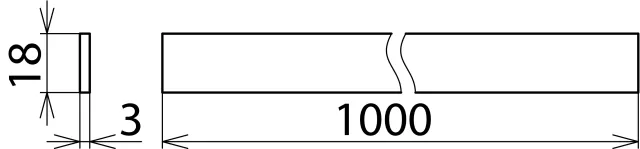 Dehn Sammelschiene 18x3mm Cu/Sn  L 1000mm 919016