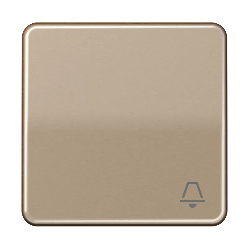 Jung Wippe 1fach, Symbol Klingel, Aluminium eloxiert, Serie CD, gold-bronze CD590KGB