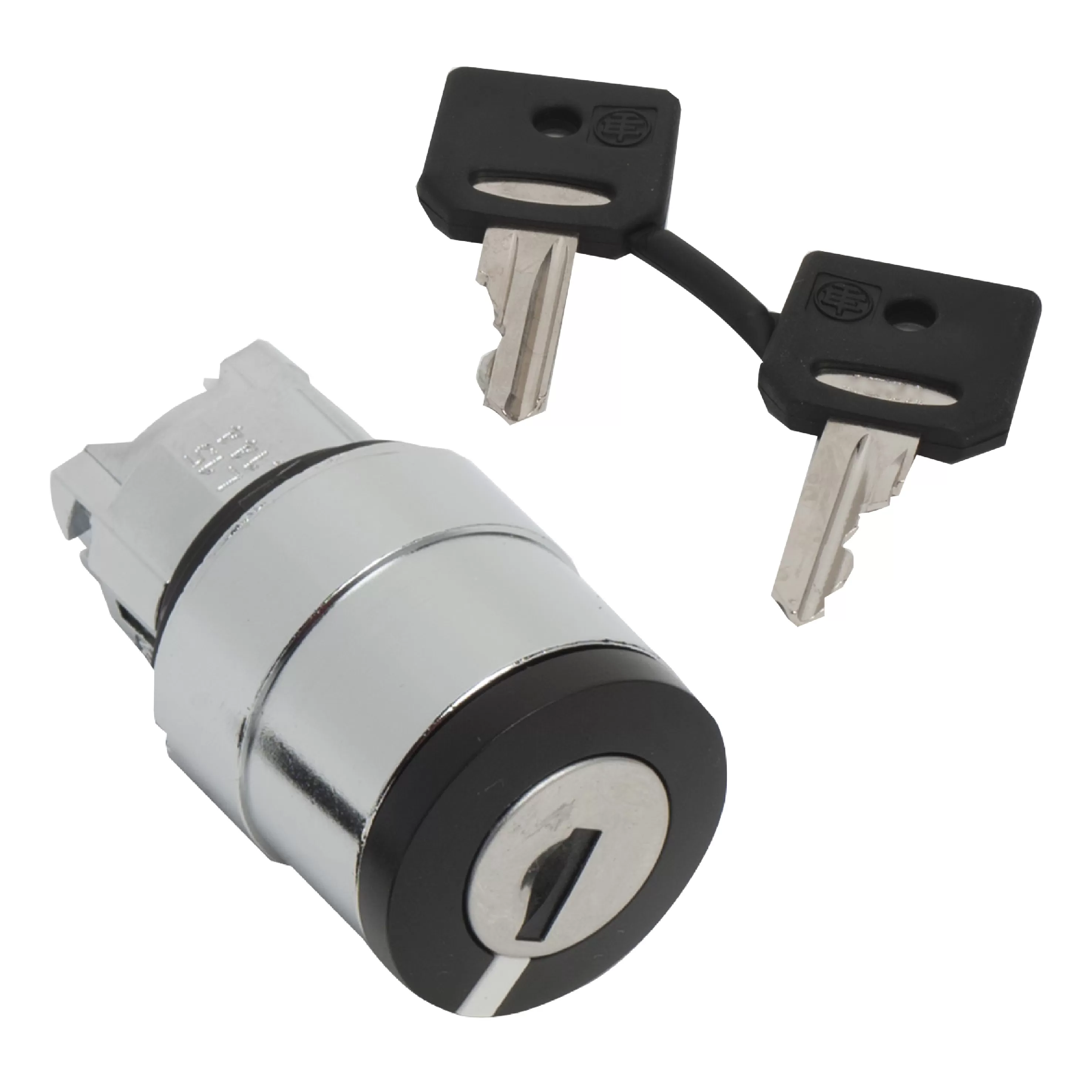 Schneider Electric Frontelement für Schlüsselschalter ZB4, schwarz, 2 Positionen ZB4BG2TEC10