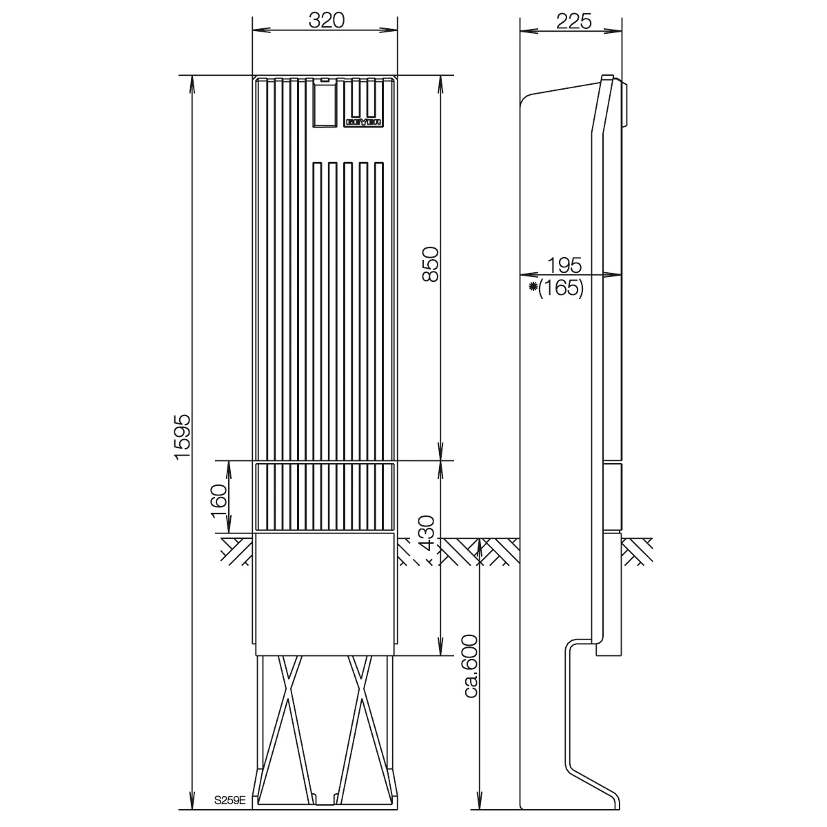 ABN Säule BH6 f.4xNH00/2xNH2 SK162H