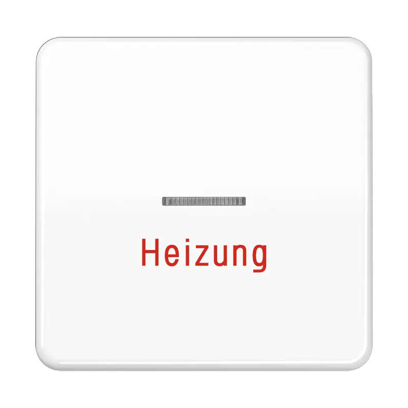 Jung Wippe 1fach mit Lichtleiter, Heizung, Duroplast, Serie CD, alpinweiß CD590HWW