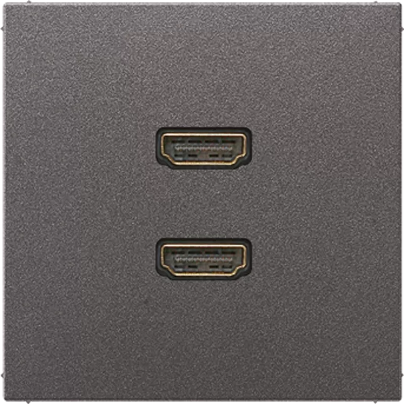 Jung Multimedia-Anschlusssystem 2 x HDMI, Serie LS, anthrazit (lackiertes Aluminium) MAAL1133AN