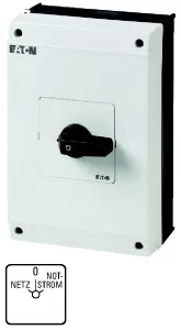 Eaton Umschalter, T5B, 63 A, Aufbau, 4 Baueinheit(en), Kontakte: 8, 60 °, rastend, mit 0-Stellung, Netz-0-Notstrom, Abwicklungs Nr. 8902 207237