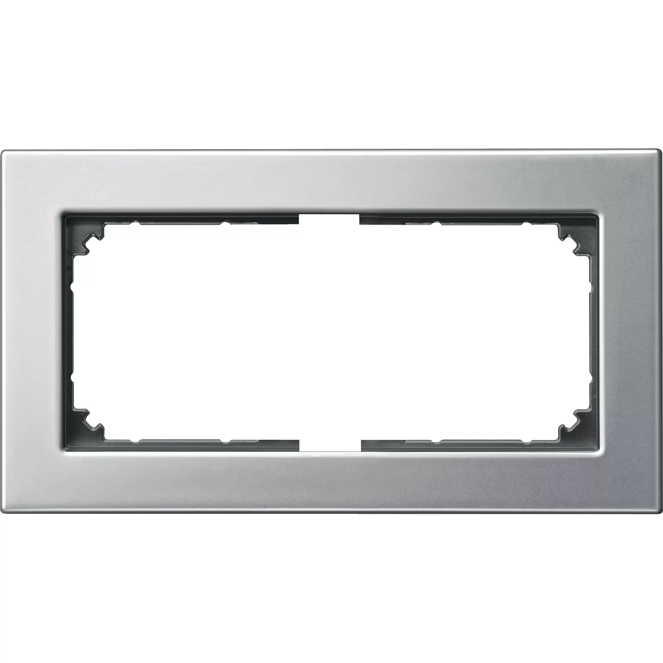 Merten M-PLAN-Metallrahmen, 2fach ohne Mittelsteg, Platinsilber 475860
