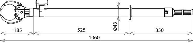 Dehn Sicherungszange  gerade  Un-36kV D 30..90mm  L 1060mm 765040
