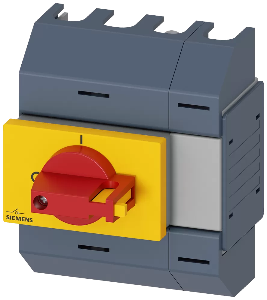 Siemens Lasttrennschalter 32A, Baugr. 01, 4-polig Frontantrieb mittig Komplettgerät 3KD02432KG203