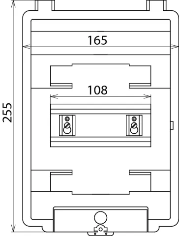 Dehn Isolierstoffgehäuse Aufputz IP54 f. Reiheneinbaugeräte 6 Teilungseinheit. 902485