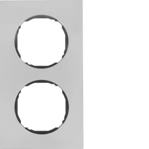 Berker Rahmen 2fach, flach, R.8, Edelstahl 10122614