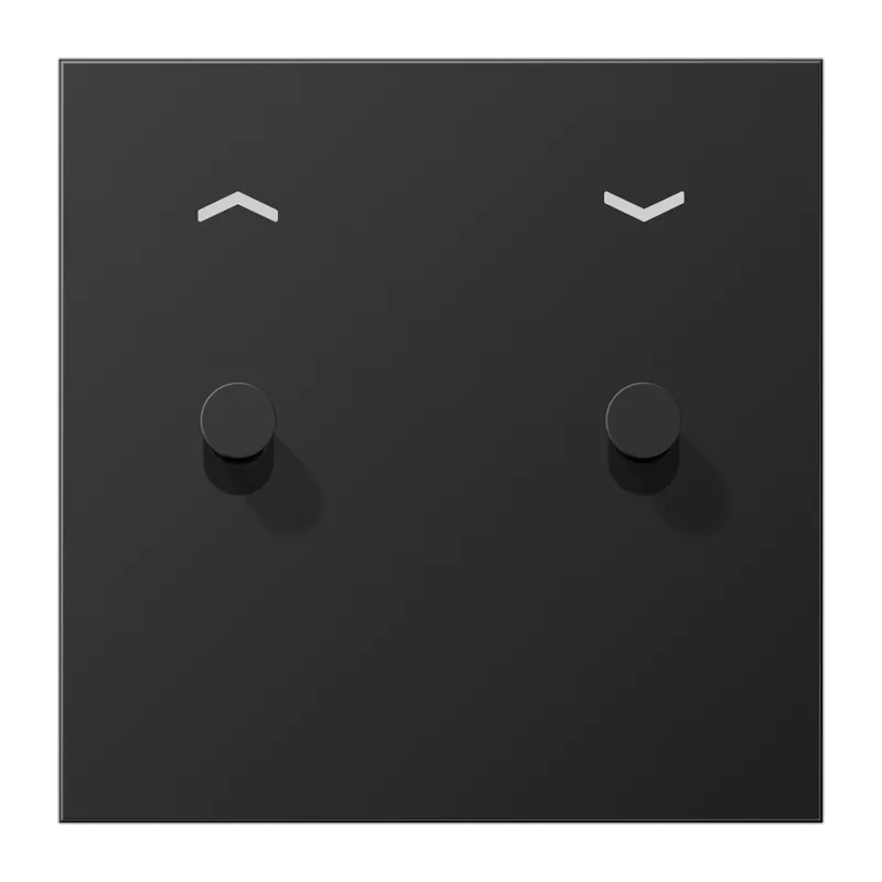 Jung Abdeckung mit Kipphebel, Kegel, 1fach, 2 Kipphebel, mit Pfeilsymbolen, Serie LS 1912, dark (lackiertes Aluminium) AL12-5PDK01